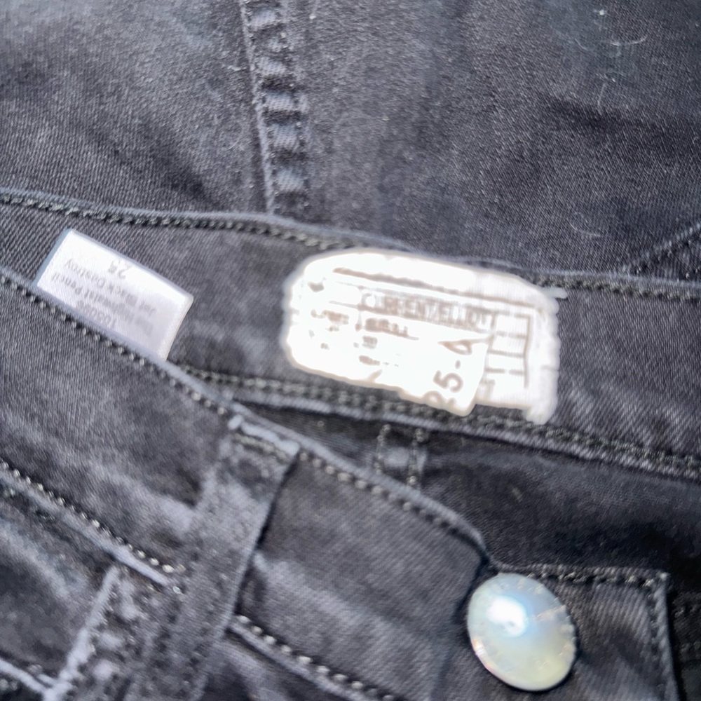 Current/Elliott distressed black Pencil Skirt - Picture 3 of 4